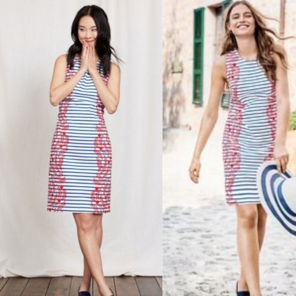Boden Porto Stripe Shift Dress Size 4L - Picture 1 of 9